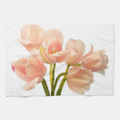 Roze Tulp Vloerklep Tulpen White Floral Flower Theedoek (Horizontaal)