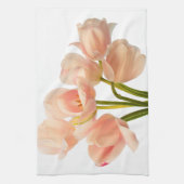 Roze Tulp Vloerklep Tulpen White Floral Flower Theedoek (Verticaal)