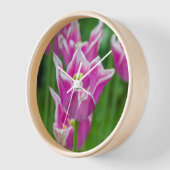 Roze Tulp Wandklok (Hoek)
