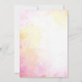 Roze Tulp Waterverf Moederdag Brunch Kaart (Achterkant)