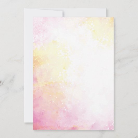 Roze Tulp Waterverf Moederdag Brunch Kaart (Achterkant)