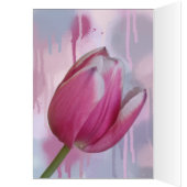 Roze tulpafdruppelachtergrond en aangepaste tekst (Binnen (Links))