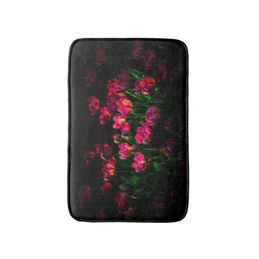 Roze tulpbloemen badmat (Voorkant Verticaal)