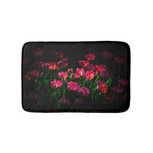Roze tulpbloemen badmat