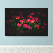 Roze tulpbloemen canvas afdruk (Insitu (Houten vloer))