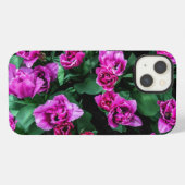 Roze tulpbloemen iPhone hoesje (Achterkant horizontaal)
