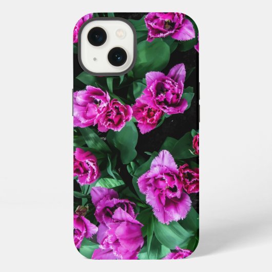 Roze tulpbloemen iPhone hoesje (Achterkant)
