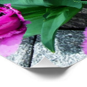 Roze tulpbloemen perfect poster (Hoek)