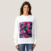 Roze tulpbloemen trui (Voorkant volledig)