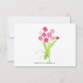 Roze tulpen - 3x5 Trouw uitnodiging (Achterkant)