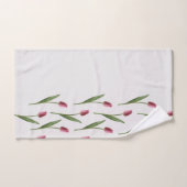 Roze Tulpen aan de zijkant Handdoek Set (Handdoek)