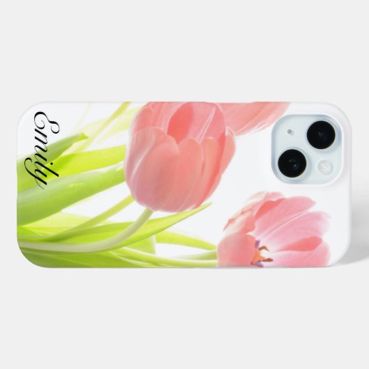  roze tulpen | Aangepaste bloem Case-Mate iPhone Case (Achterkant (horizontaal))