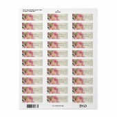 Roze Tulpen Adresetiketten Etiket (Full Sheet)