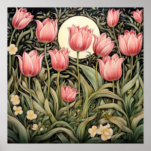 Roze Tulpen Art Print