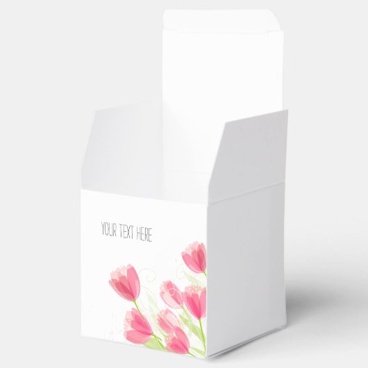 Roze tulpen bedankdoosjes (Geopend)