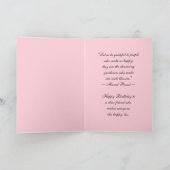 Roze Tulpen Beste Vriend Gelukkige Verjaardag Kaart (Binnen)