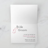 Roze Tulpen Bewaar de datum Kaart (Binnen)