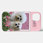 Roze Tulpen - Bichon en Maltees Case-Mate iPhone Case (Achterkant (horizontaal))