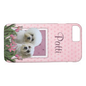 Roze Tulpen - Bichon en Maltees Case-Mate iPhone Case (Achterkant (Horizontaal))