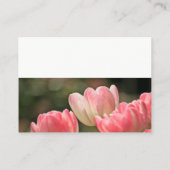  roze tulpen bloem visitekaartje (Achterkant)