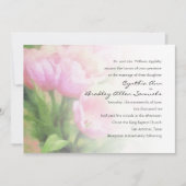 Roze Tulpen Bloemen bruiloft uitnodiging (Voorkant)