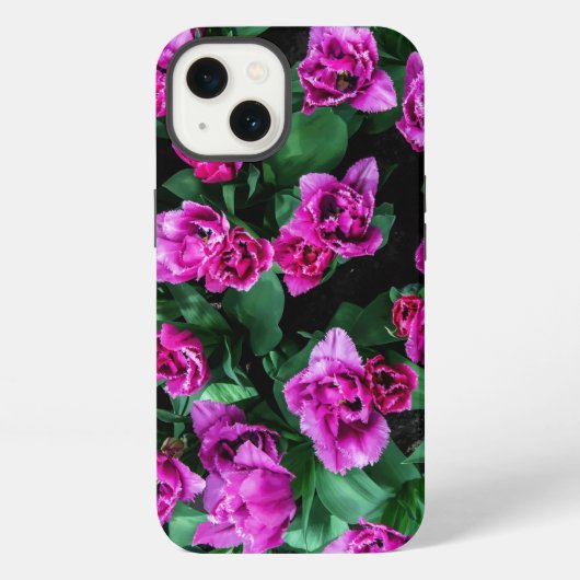 Roze tulpen bloemen iPhone hoesje (Achterkant)