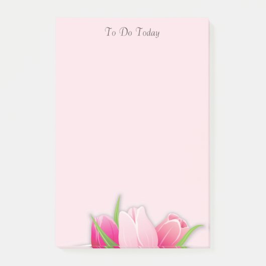 Roze tulpen/bloemen om lijst te doen post-it® notes (Voorkant)