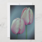 Roze Tulpen Bloemen Party Uitnodiging (Achterkant)