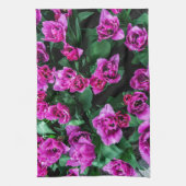 Roze tulpen bloemen theedoek (Verticaal)
