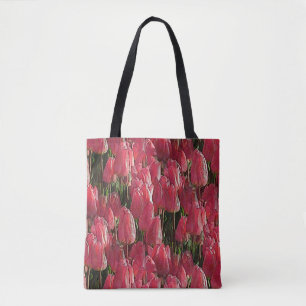 Roze Tulpen Bloemen Tote Bag