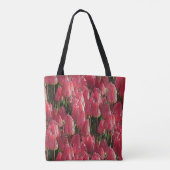 Roze Tulpen Bloemen Tote Bag (Achterkant)