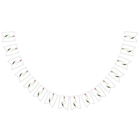 Roze Tulpen Bloemen Vlaggetjes (Alle)