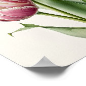 Roze Tulpen Bloemenkunst Print Poster (Hoek)