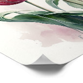 Roze Tulpen Bloemenkunst Print Poster (Hoek)