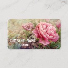 roze tulpen bloementuin natuur op maat visitekaartje