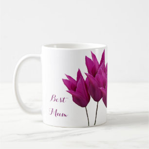 roze tulpen bloemig stijlvol elegant beste moeder koffiemok