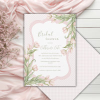 Roze tulpen Bloemige vintage gestippelde bruids do
