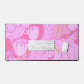Roze Tulpen  Bloemprint Vrouwelijk Bureaumat (Keyboard & Muis)