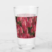 Roze Tulpen Bloemstuk Glas (Achterkant)