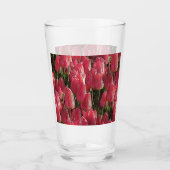 Roze Tulpen Bloemstuk Glas (Voorkant)