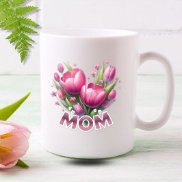 Roze Tulpen Boeket - MOM Koffiemok