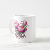 Roze Tulpen Boeket - MOM Koffiemok (Voorkant links)