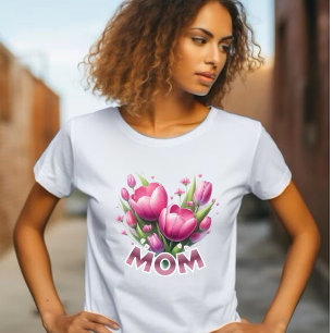 Roze Tulpen Boeket - MOM T-shirt