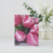 Roze tulpen briefkaart (Staand voorkant)
