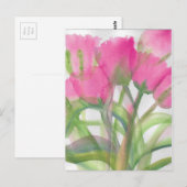 Roze tulpen briefkaart (Voorkant / Achterkant)