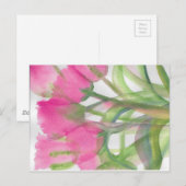 Roze tulpen briefkaart (Voorkant / Achterkant)