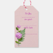 Roze tulpen cadeaulabel (Achterkant)