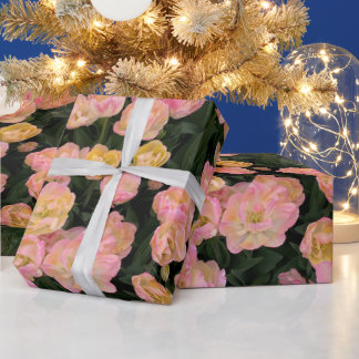 Roze tulpen cadeaupapier