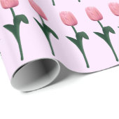 Roze tulpen cadeaupapier (Rol Hoek)