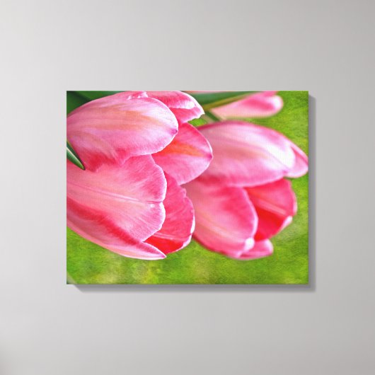 Roze tulpen canvas afdruk (Voorkant)